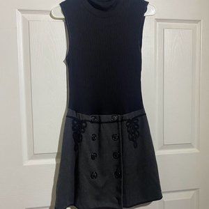 Bailey 44, Black and Gray Turtleneck Dress